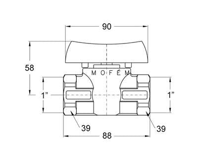 Mofém Flexum golyóscsap 1 "BB