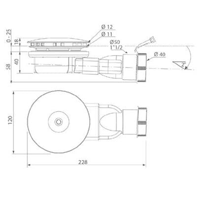 Radaway R400 Slim zuhanytálca szifon 90-es