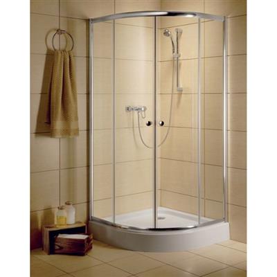 Radaway Classic A 80x80 zuhanykabin íves, átlátszó üveg, króm keret (cikkszám: 30010-01-01)