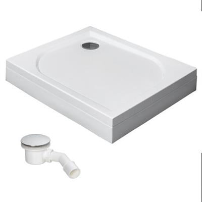 Radaway Delos D zuhanytálca 90x75 akril, levehető előlap + láb + ST90 szifon, balos (4D97514-03L)