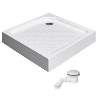Radaway Rodos C zuhanytálca 80x80 cm akril, előlapos, lábbal, ST90 szifonnal (cikkszám: 4K88155-04)
