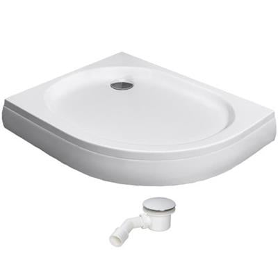 Radaway Patmos E zuhanytálca 100x80 akril, levehető előlap + láb + ST90 szifon, balos (4P81155-03L)
