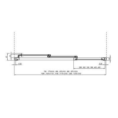 Ravak ASDP3-80 198 zuhanyajtó, szatén+Transparent üveg