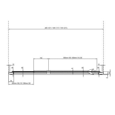 Ravak PDOP2-100 zuhanyajtó fekete/transparent zuhanyajtó