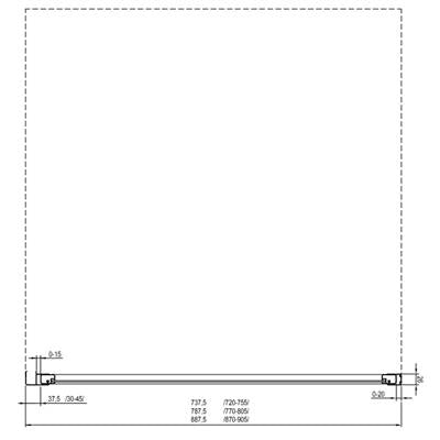Ravak PSS-75 195 fix zuhanyfal, fehér+Transparent üveg - kifutó