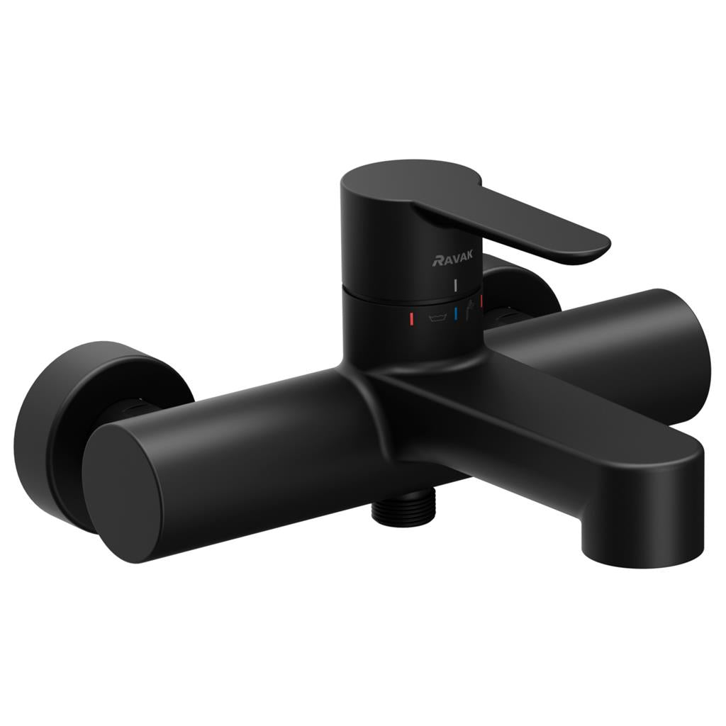 Ravak PU 022.20 Puri Black kád csaptelep, fali, fekete