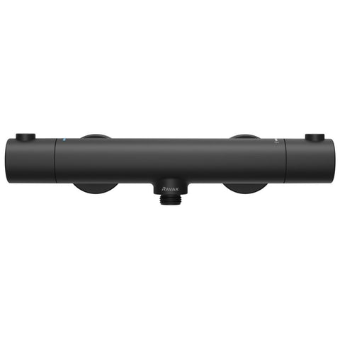 Ravak PU 033.20 Puri Black zuhany csaptelep, termosztátos, fekete   