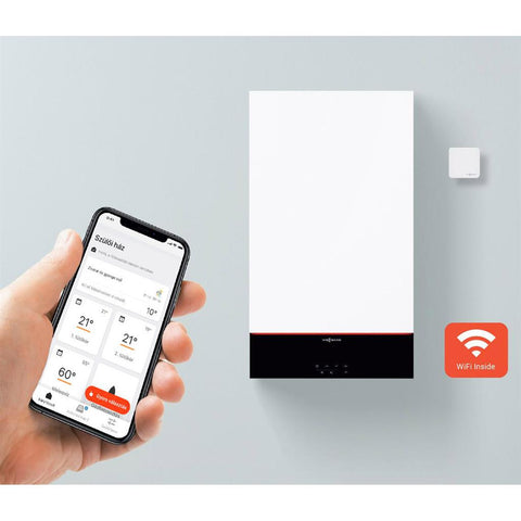 Viessmann Vitodens 100-W S1 19 kondenzációs gázkazán, kombi,  közdarabbal, egyedi kiv. 19Kw