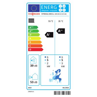 Viessmann Vitocal 200-A AWO-M-E-AC 201.A04 monoblokk hőszivattyú, 1 fázis