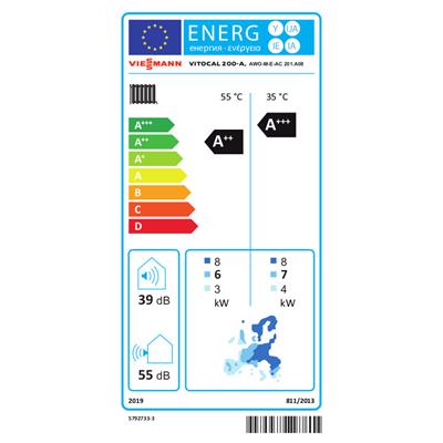 Viessmann Vitocal 200-A AWO-M-E-AC 201.A08 monoblokk hőszivattyú, 1 fázis