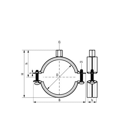 Walraven csőbilincs gumibetétes 2S M8/10 88-95mm