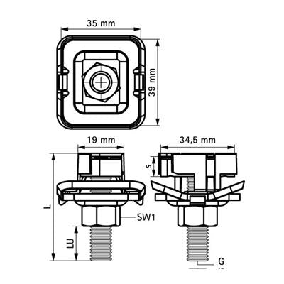 Walraven kalapácsfejű gyorscsatlakozó BIS RapidStrut G2 M10x60mm