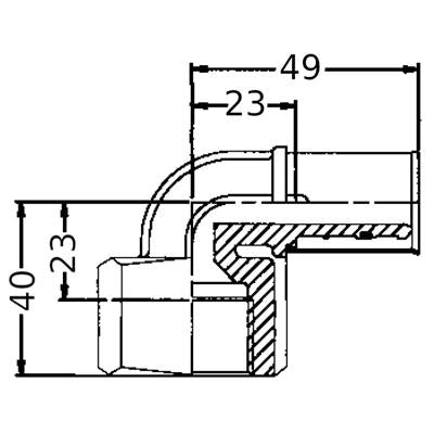 Wavin K1 Könyök BM 90° 25-3/4"