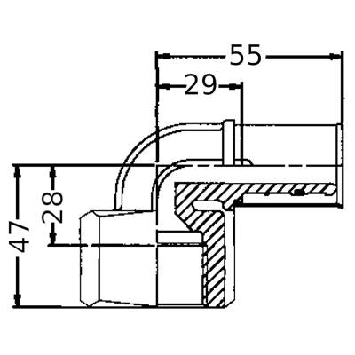 Wavin K1 Könyök BM 90° 32-1"